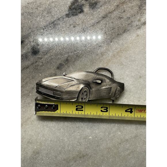 3D Ferrari Testarossa Sports Car Belt Buckle Vintage 1988 MADE IN USA 1885 - Picture 5 of 5